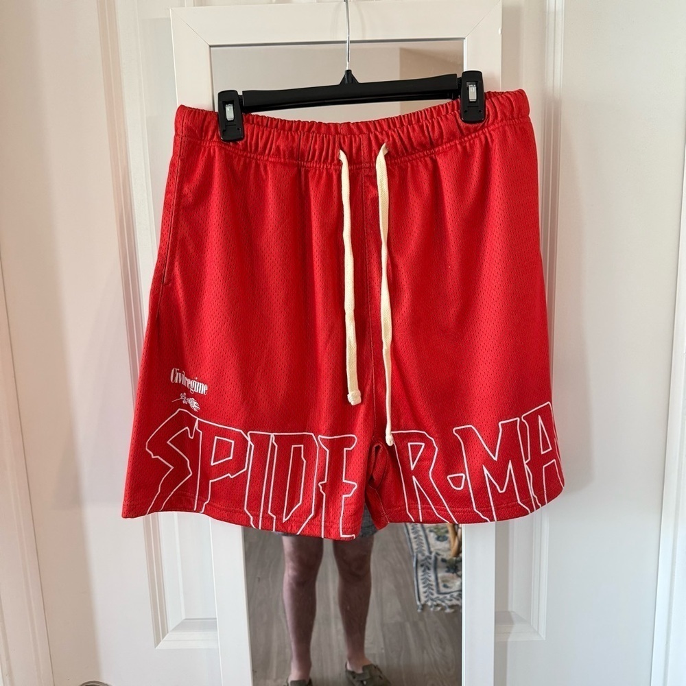 Civil Regime X Marvel Spider-Man Mesh Shorts Size Large